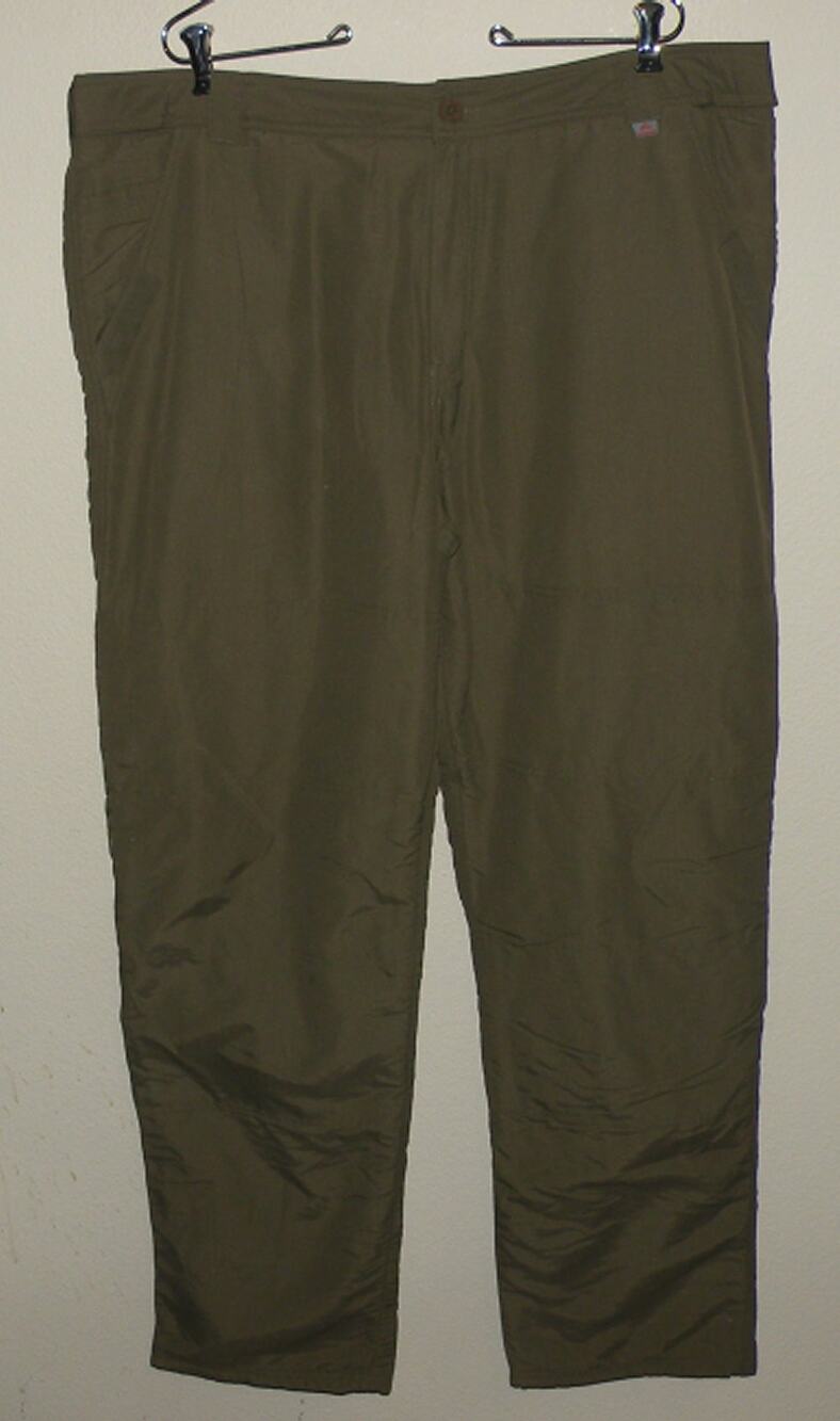 Simms Fishing Men’s XXL 40 x 34 Waffle Knit Lined Nylon Fishing Pants Green